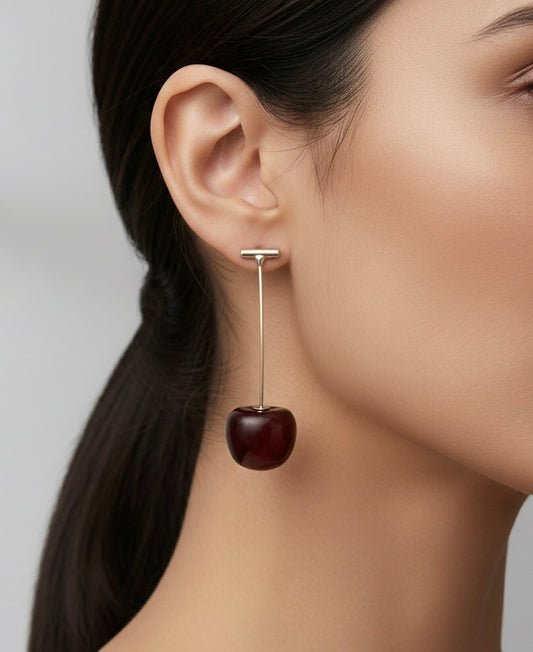 Midnight Cherry Trending Drop Earrings
