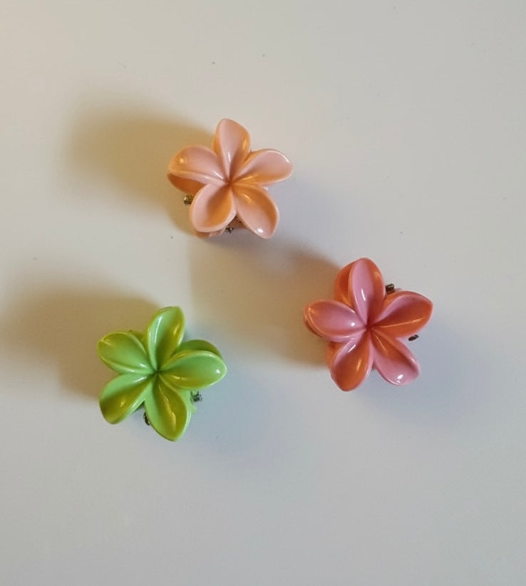 Matte Nude SunFlower Hair Claw Clips Set (pack of 3)