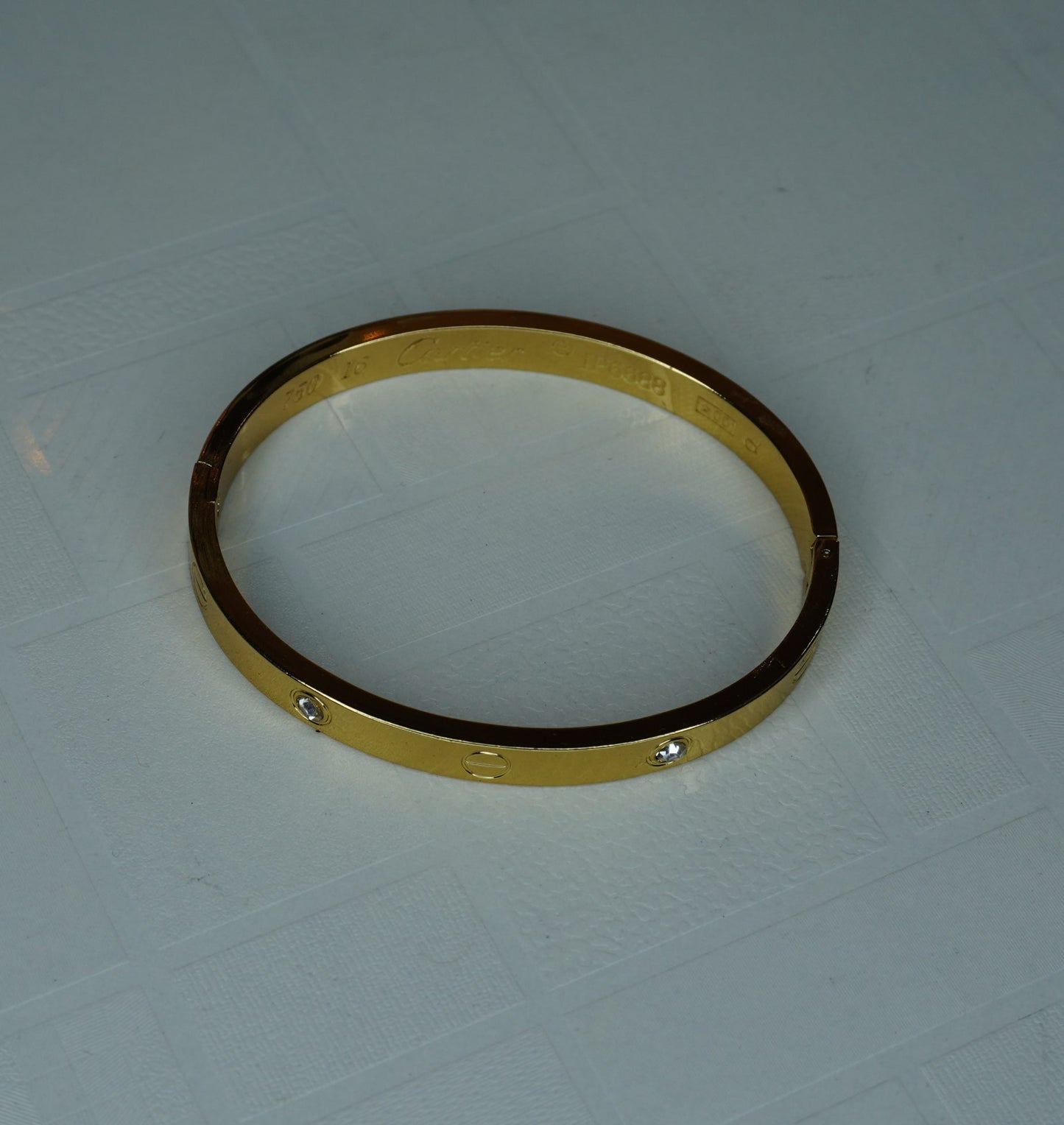 Classic Gold Love Bracelet with Stone Accents