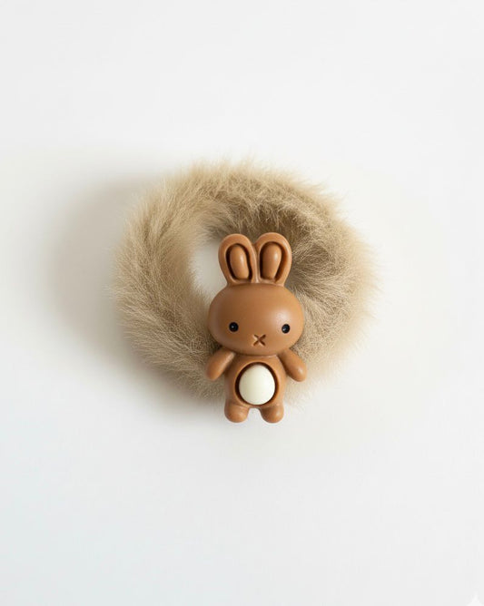 Fluffy Faux Fur Bunny Hair Tie