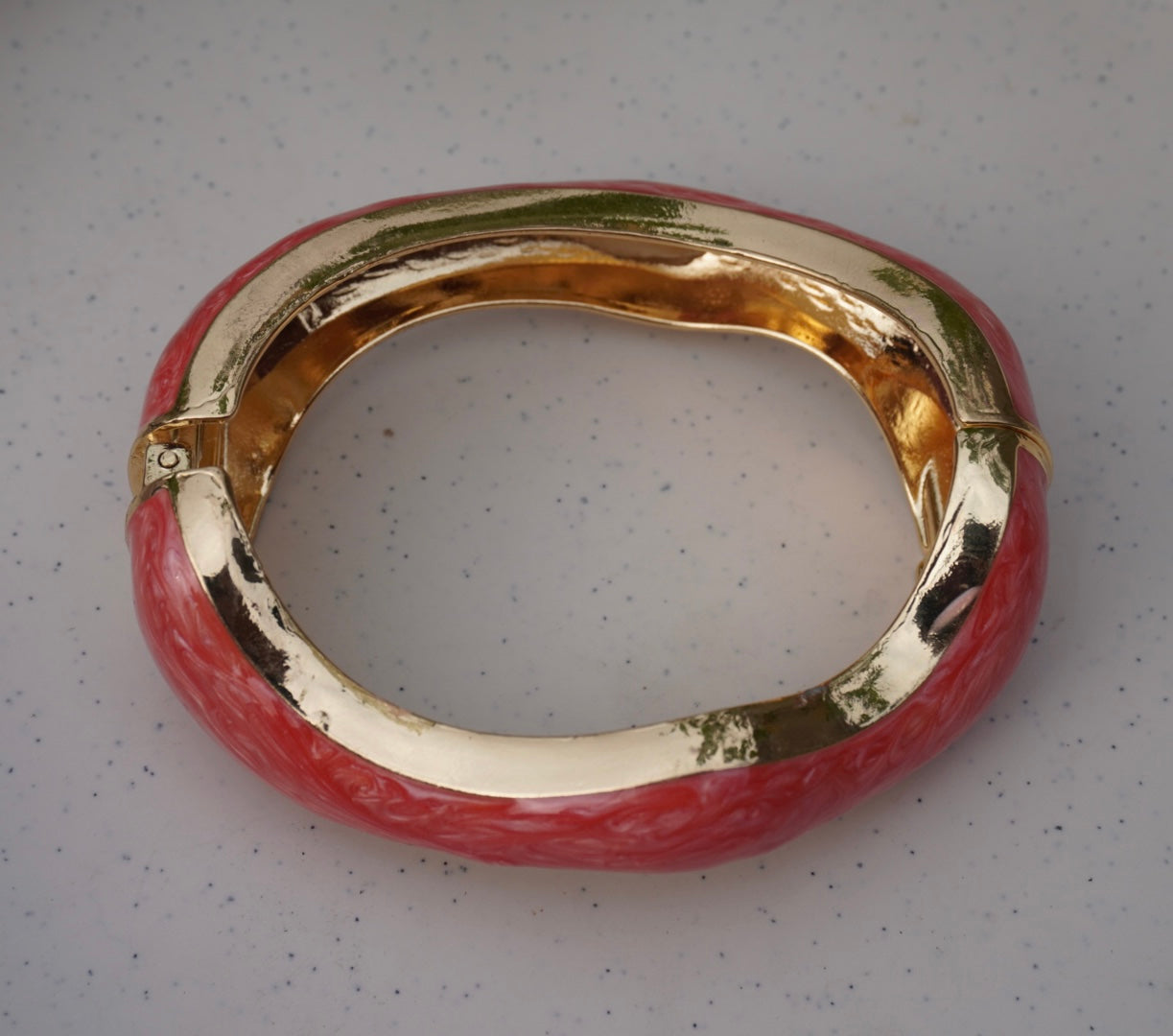 Sculpted Kada Bracelet with Gold Finish