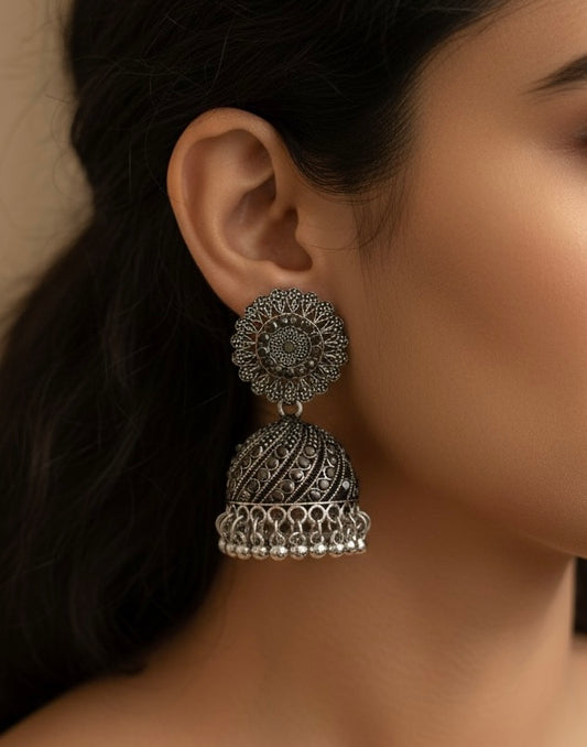 Traditional Dome Design Jhumka