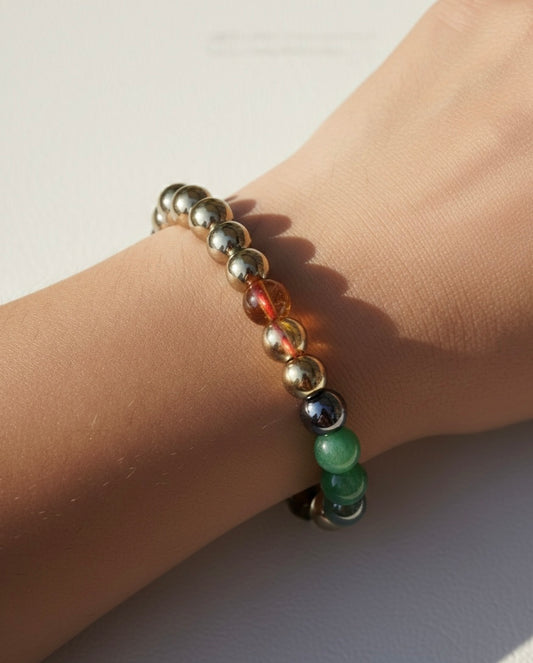 Money Magnet Manifestation Bracelet - 5 Powerful Crystals for Wealth & Abundance