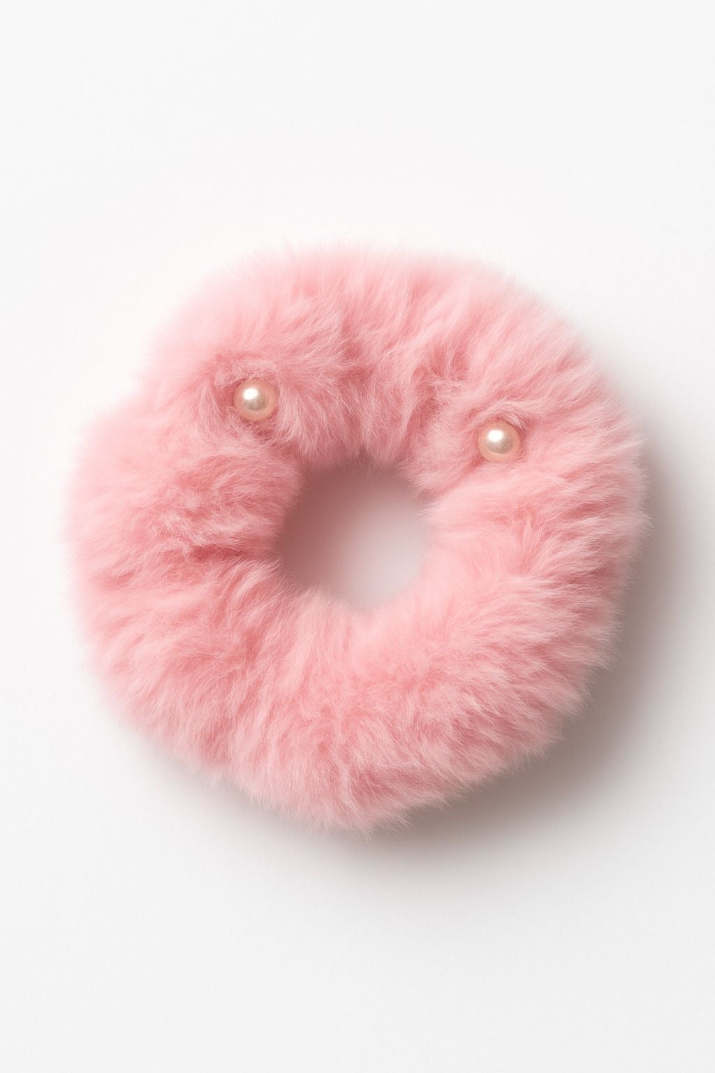 Faux Fur Pearl Scrunchie – Soft, Elegant & Winter-Perfect