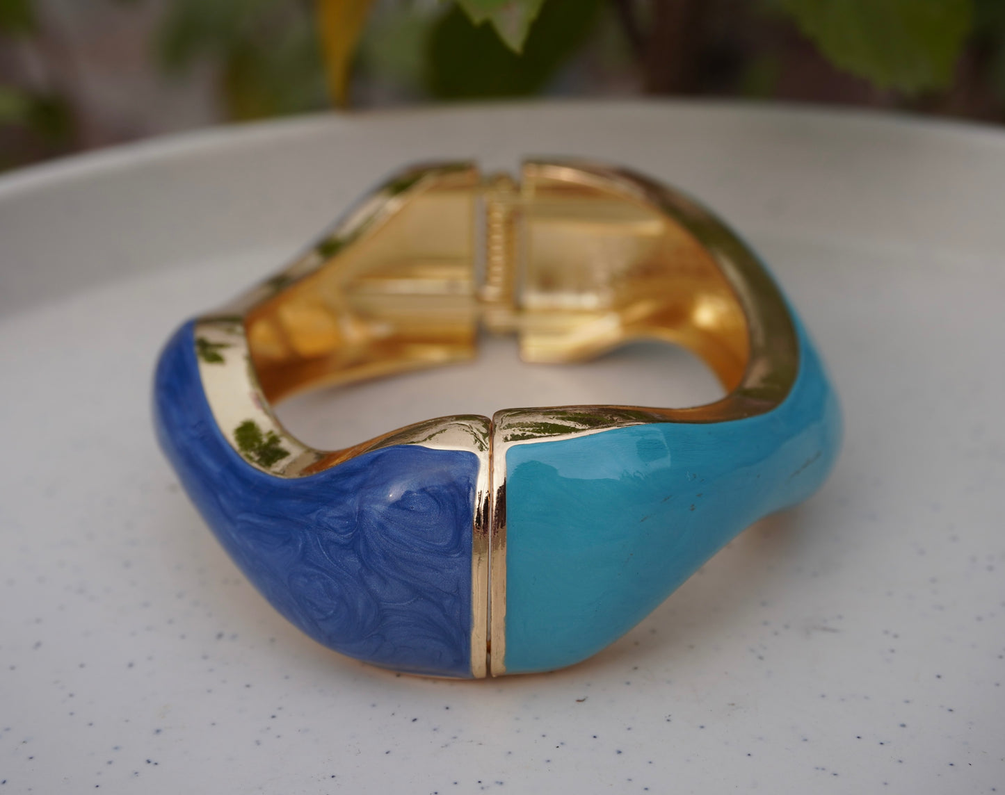 Sculpted Kada Bracelet with Gold Finish