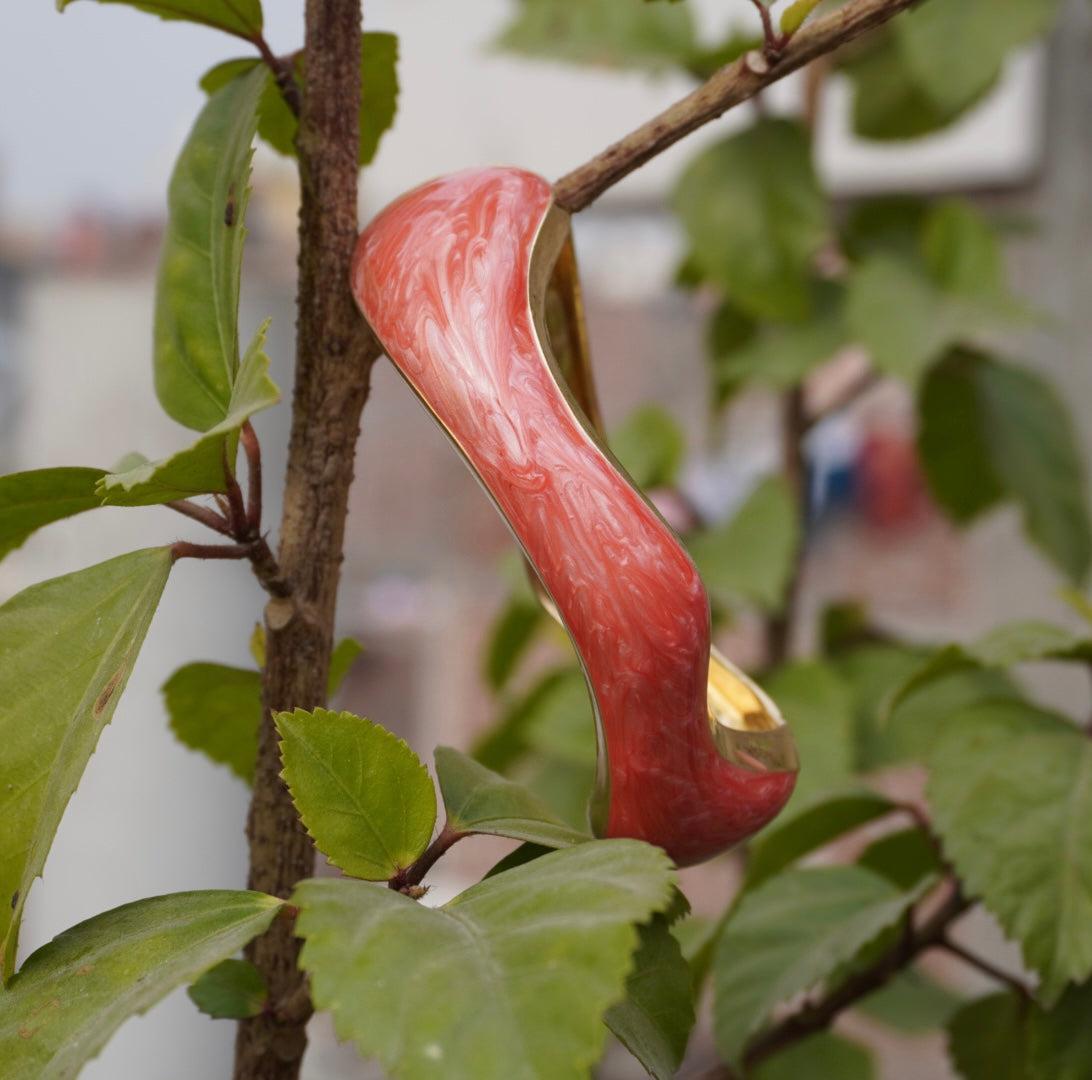 Sculpted Kada Bracelet with Gold Finish