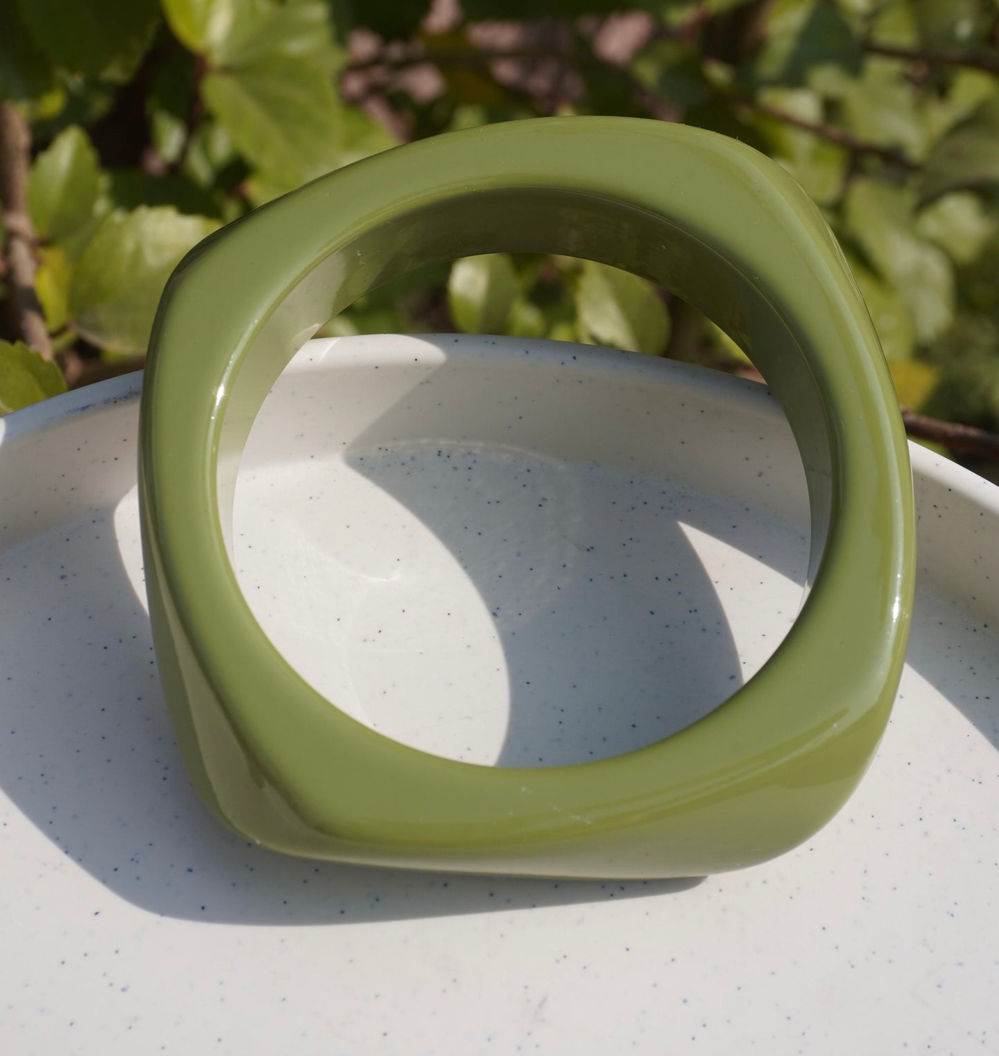 Gaia Square-Edge Resin Bangle