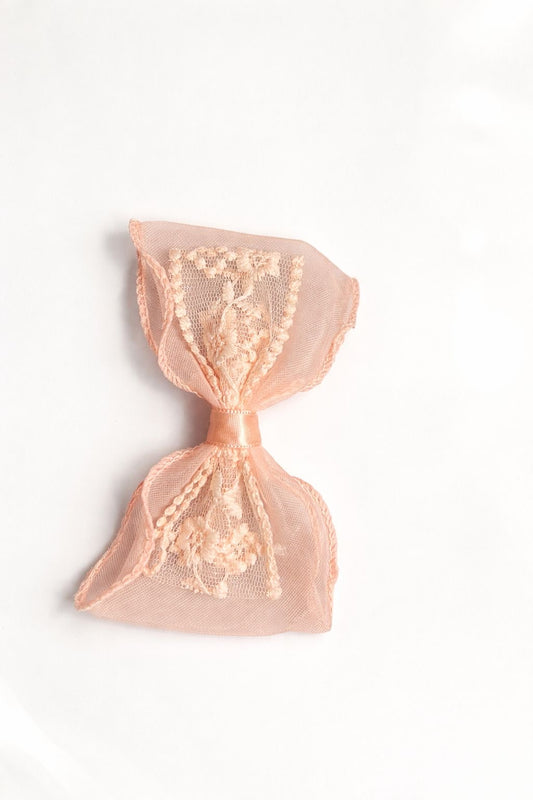 Lace Bow Hair Clip | Elegant Soft Net