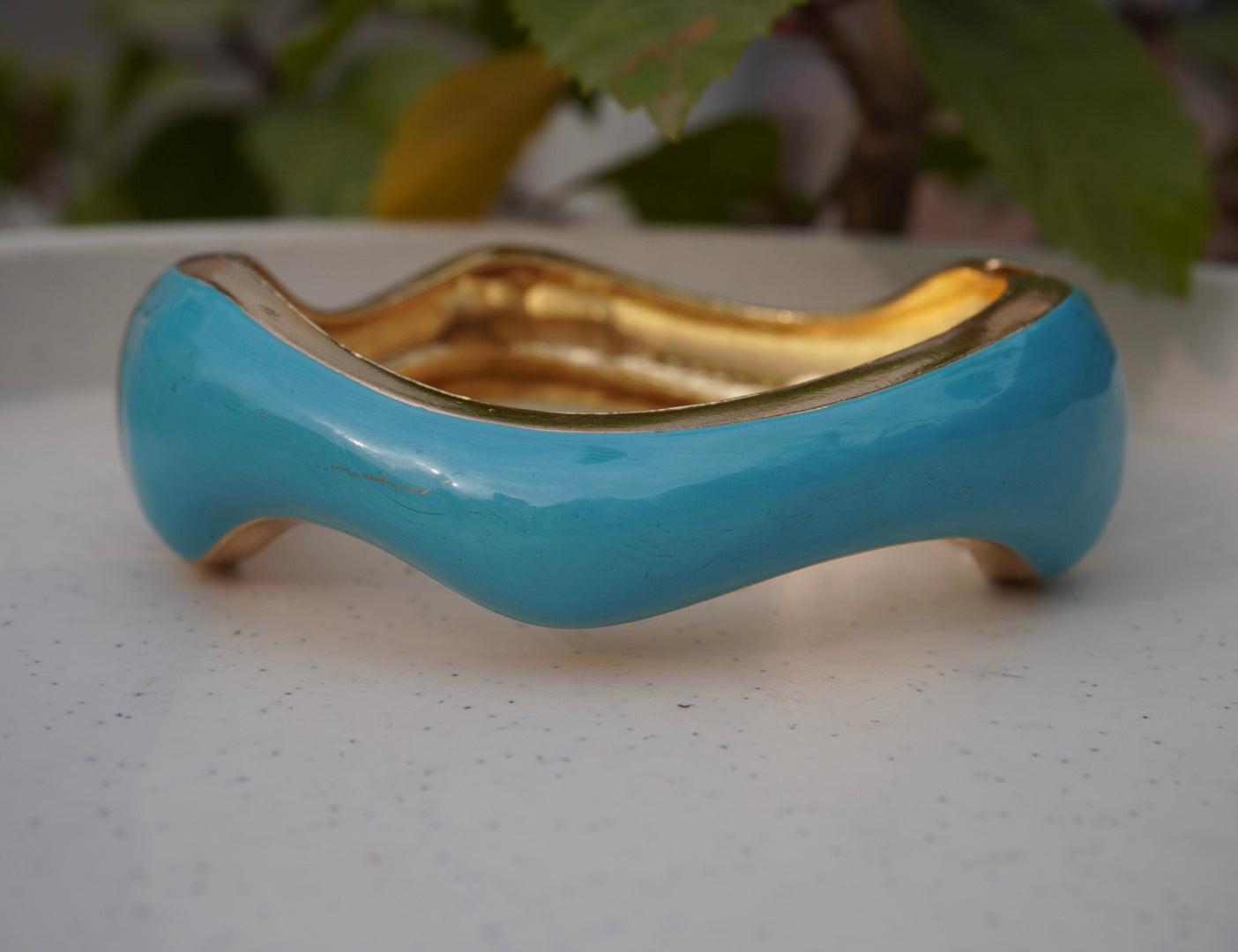 Sculpted Kada Bracelet with Gold Finish