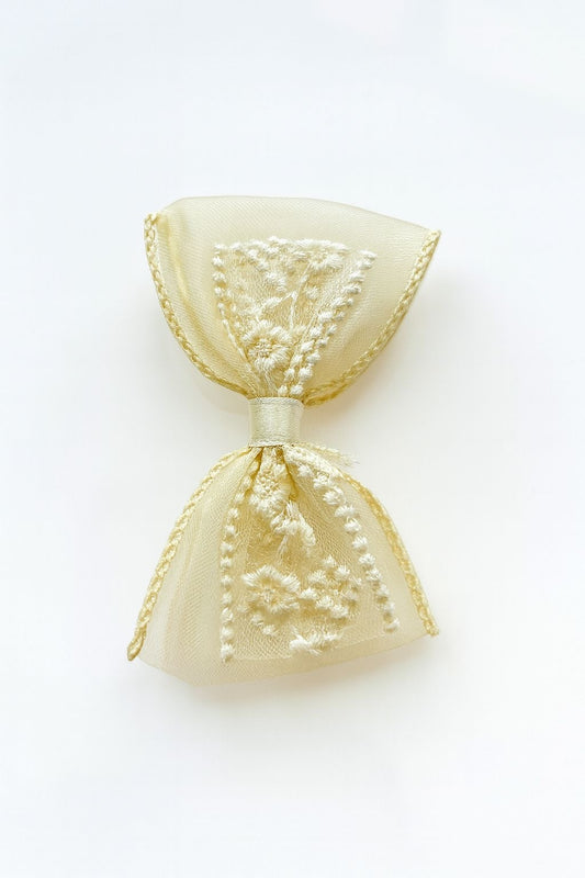 Lace Bow Hair Clip | Elegant Soft Net