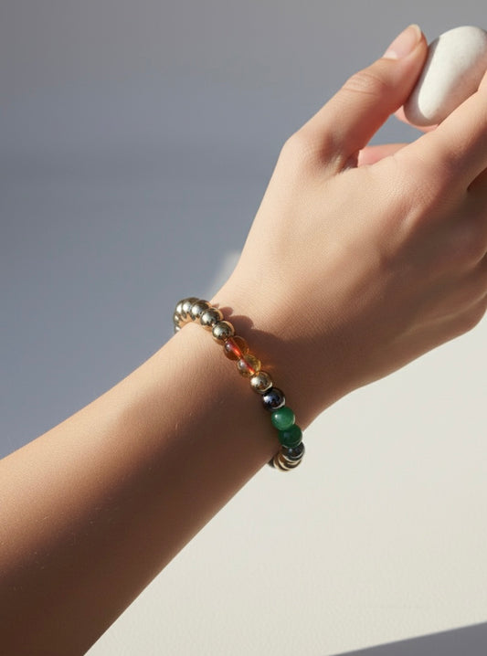 Money Magnet Manifestation Bracelet - 5 Powerful Crystals for Wealth & Abundance