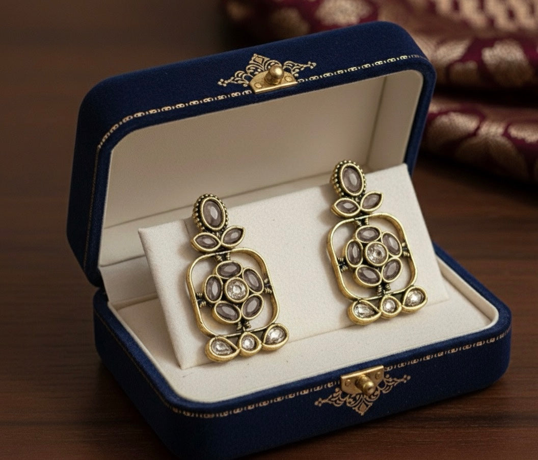 Indian Oxidized Jhumka Style Danglers