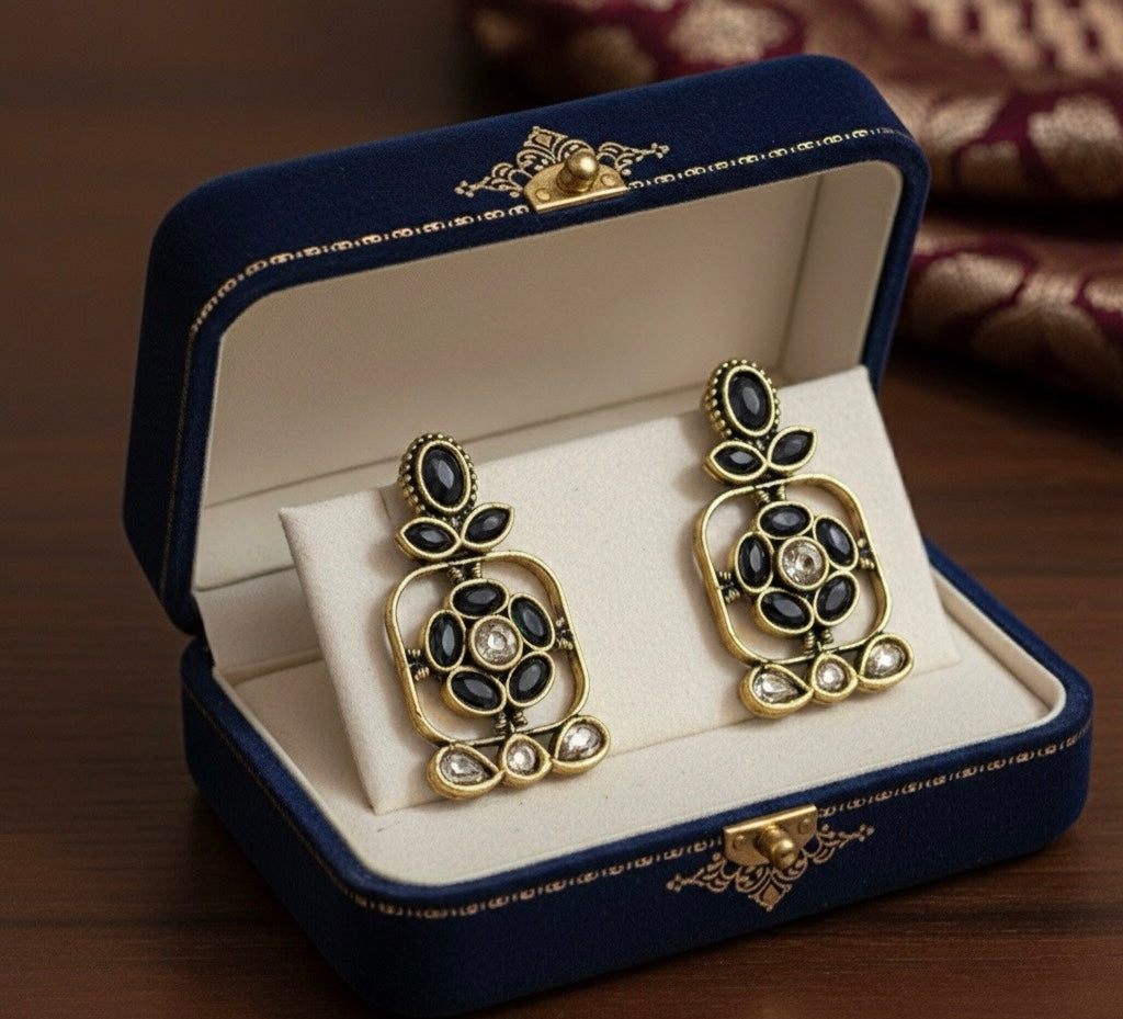 Indian Oxidized Jhumka Style Danglers