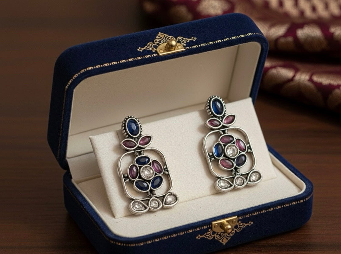 Indian Oxidized Jhumka Style Danglers