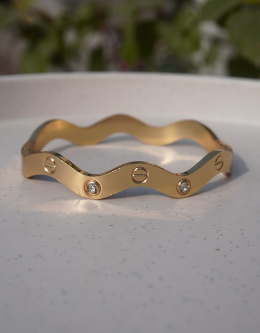 The Serpentine Wave Bangle