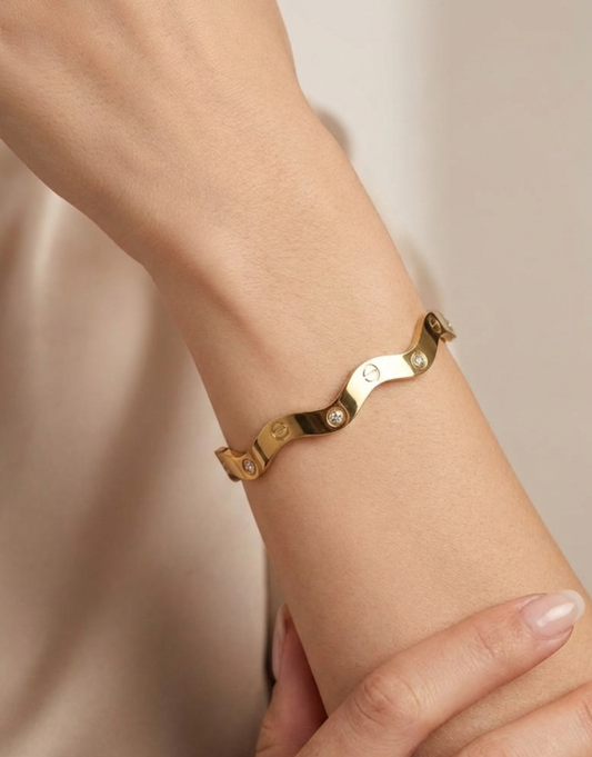 The Serpentine Wave Bangle
