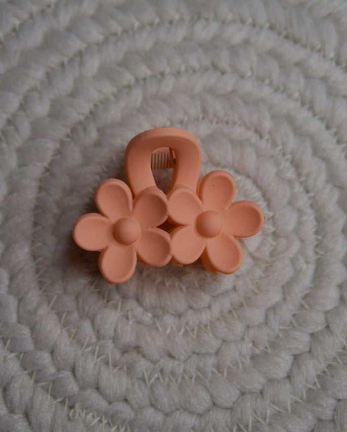 Matte Double Sunflower Mini Hair Claw Clip