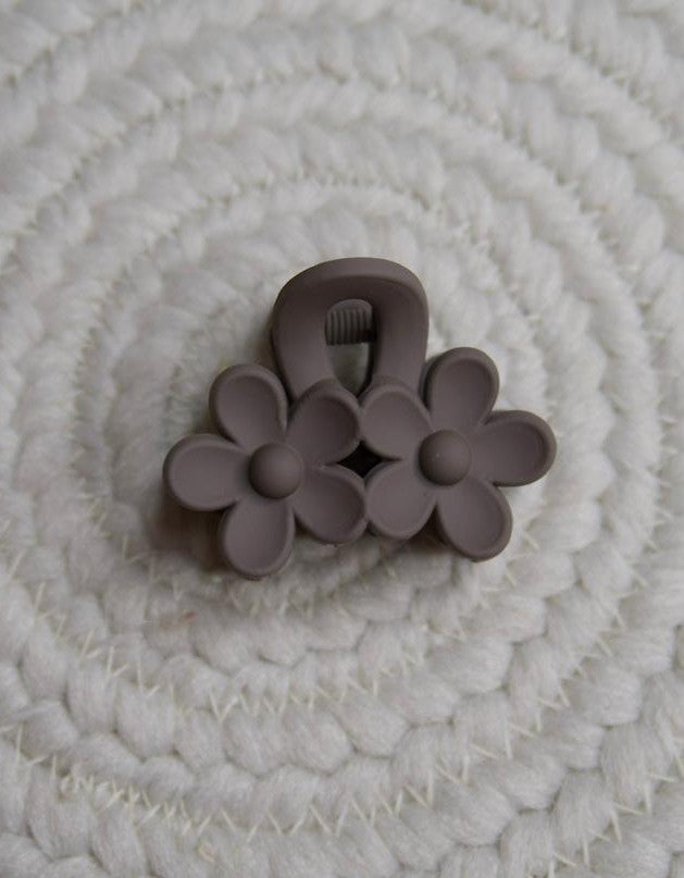 Matte Double Sunflower Mini Hair Claw Clip