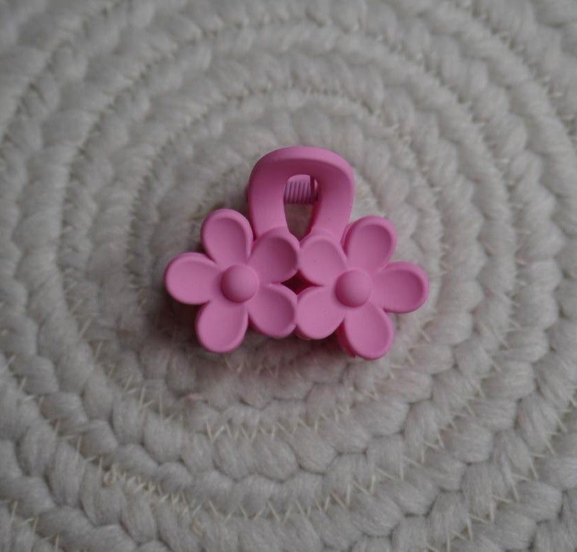 Matte Double Sunflower Mini Hair Claw Clip