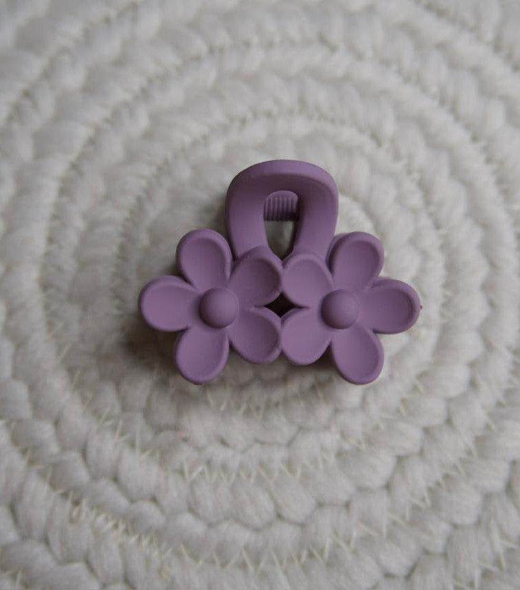 Matte Double Sunflower Mini Hair Claw Clip