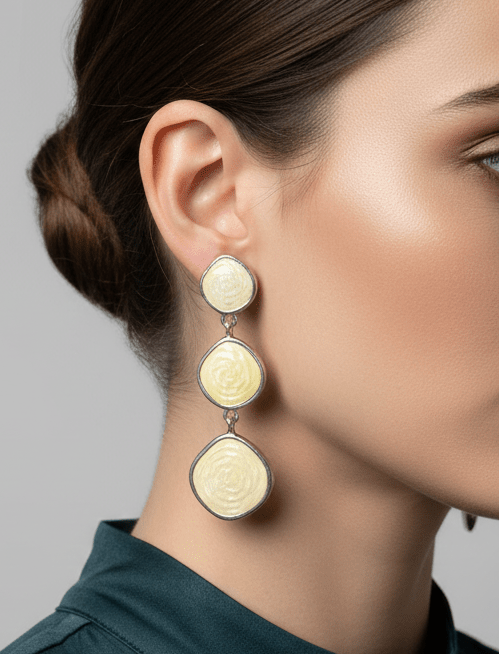 Abstract Cascade Drop Earrings | Ombre Artistic Statement Jewelry