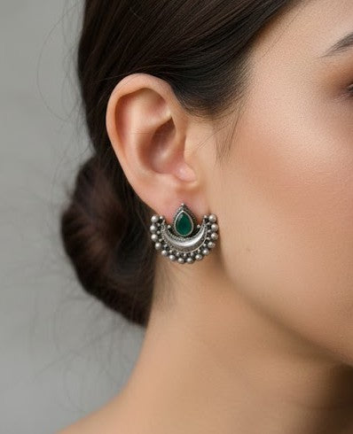 Half-Moon Stud Earrings