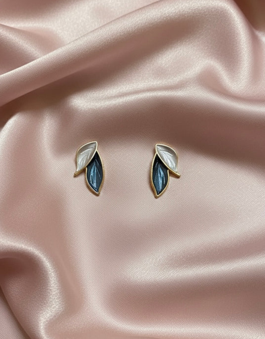 Chic Botanical Leaf Cluster Stud Earrings