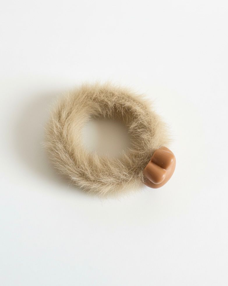Fluffy Faux Fur Bunny Hair Tie