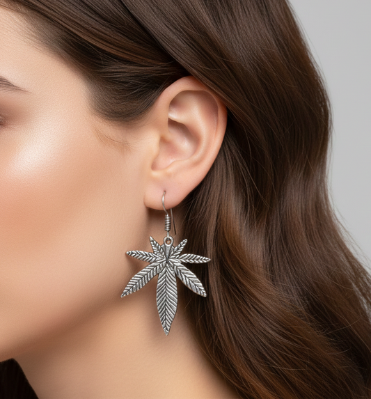 Textured Silver Maple Leaf Earrings - Antique Oxidized Finish Statement Jewelry | Sparkll