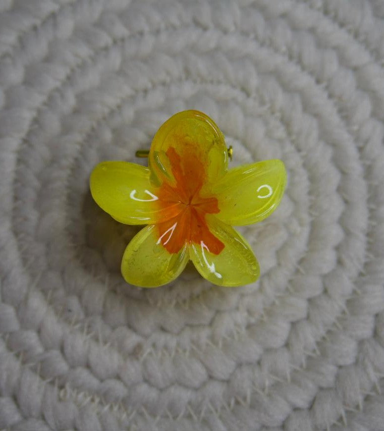 Glossy Sunflower Hair Claw Clip